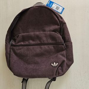 Adidas Corduroy Backpack in Deep Brown